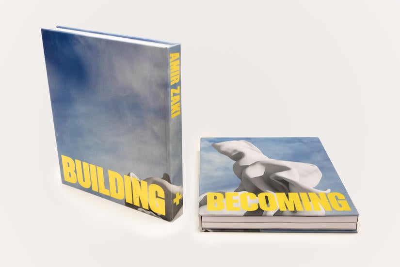 “Building+Becoming,” a new monograph by Amir Zaki. (Photo courtesy of Amir Zaki)