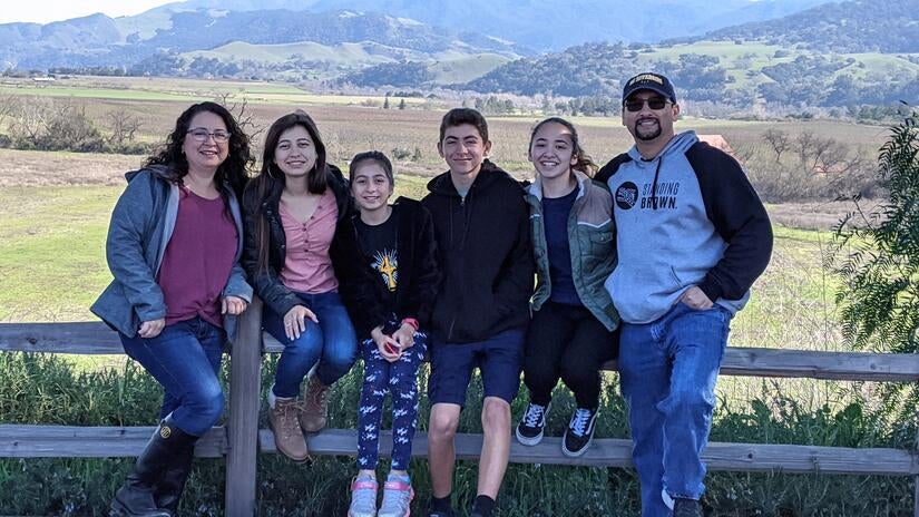 Azalea Corral (second from left) with her family on February 8, 2020. (Photo courtesy of Azalea Corral)