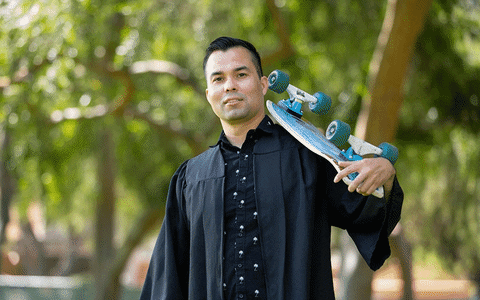 Ernie Chambers, 32, biochemistry major. (UCR/Stan Lim)