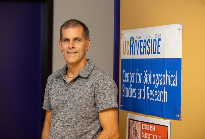 Brian Geiger, director of UC Riverside's Center for Bibliographical Studies and Research. (UCR/Stan Lim)