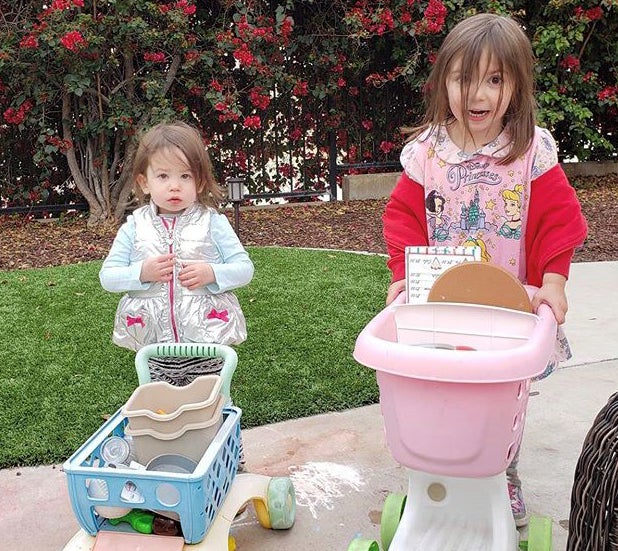 From left: Nora, 1, and Emilia, 4. From left: Nora, 1, and Emilia, 4.