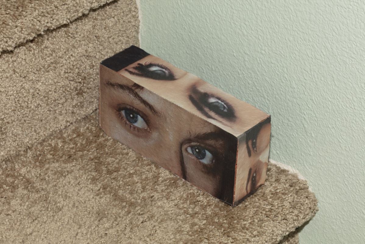 Josh Schaedel, 2021, brick wrapped with adhesive vinyl. Courtesy of the artist.