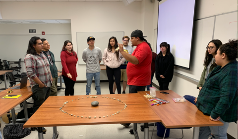Cahuilla language class Students in one of the Cahuilla classes at UCR (Courtesy of William Madrigal Jr.)
