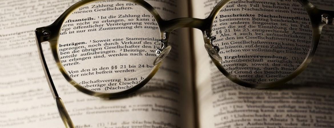 Glasses on a book