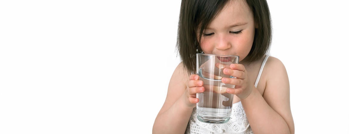 girl drinking water