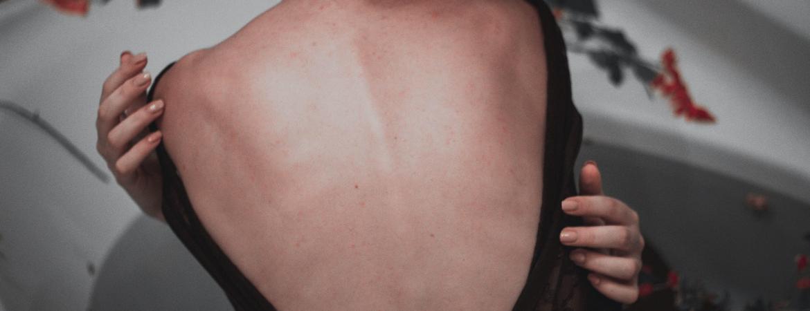 a woman's spine