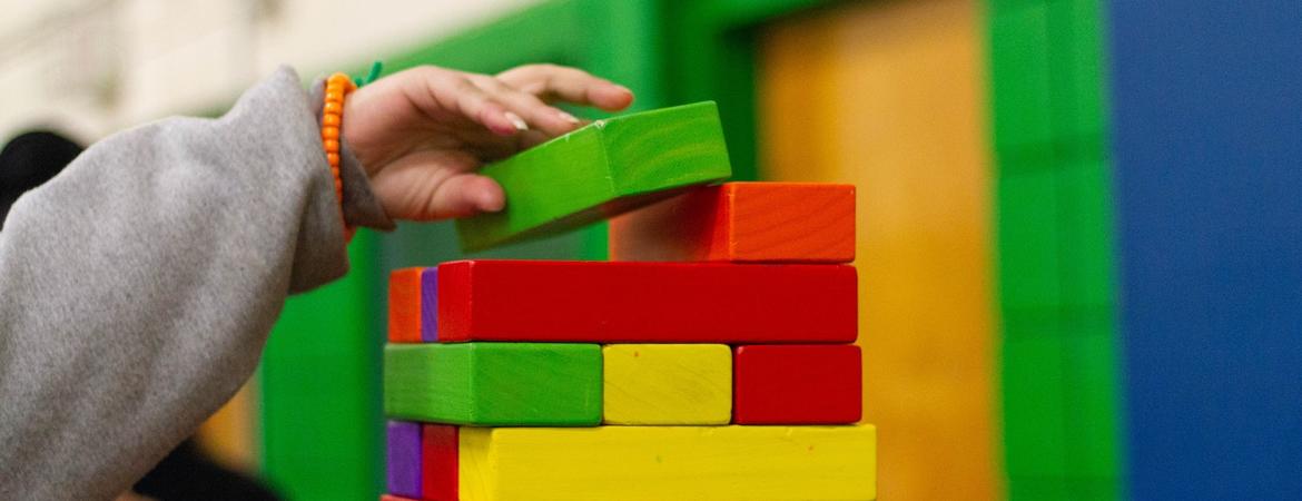 A child playing with blocks