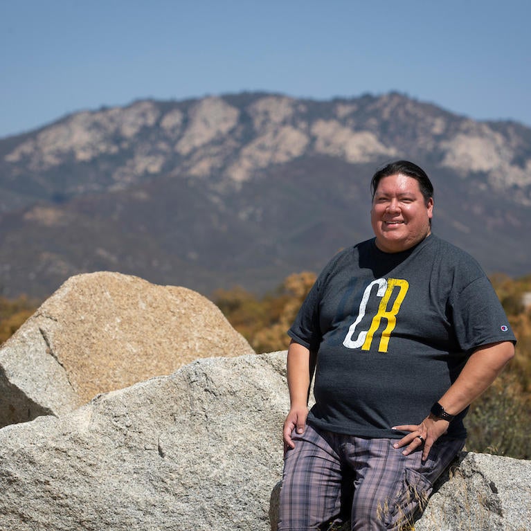 Doctoral student William Madrigal Jr., member of the Cahuilla Band of Indians, has been teaching three of the four classes since their inception in winter 2018. (UCR/Stan Lim)