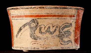 bird jar A ceramic vessel decorated with a cormorant-like bird from a Mayan tomb at El Palmar