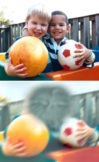 Normal versus AMD-affected vision Normal versus AMD-affected vision